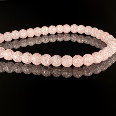 Бусины на нити "Сахарный кварц", светло-розовый
