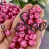 Помпоны с люрексом 1 см, розовый (уп. 100 +/- 3 шт)
