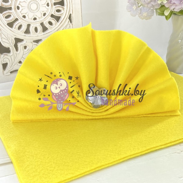 Фетр мягкий 1 мм, желтый