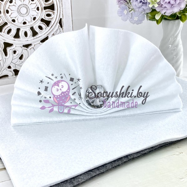 Фетр мягкий 1 мм, белый