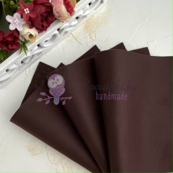 Корейский фетр мягкий 1 мм Royal (RN36), темно-коричневый