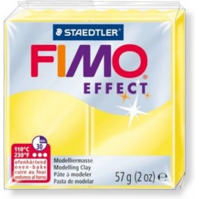 Полимерная глина FIMO Effect №104 (полупрозрачный желтый), 57 гр