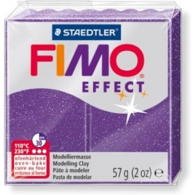 Полимерная глина FIMO Effect №602 (фиолетовый с блестками), 57 гр
