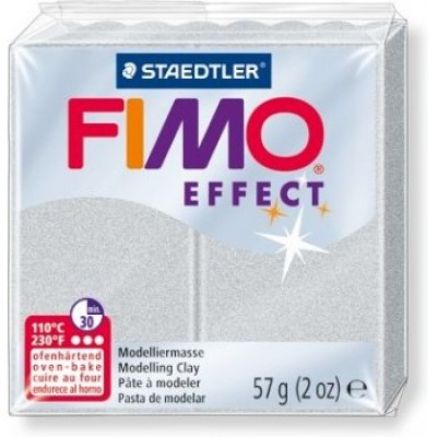 Полимерная глина FIMO Effect №81 (металлик серебро), 57 гр