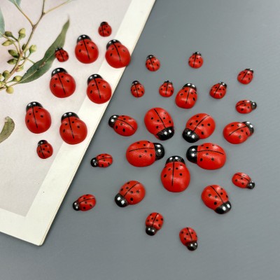 Декоративные деревянные божьи коровки для творчества — набор 31 шт.