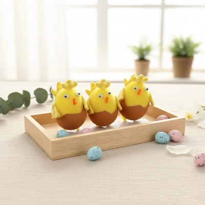 Пасхальный декор "Цыплята в яйце" (набор 3 шт)