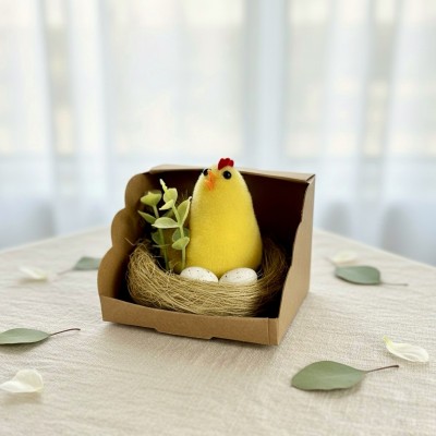 Пасхальный декор "Цыпленок в гнезде" (1 шт)