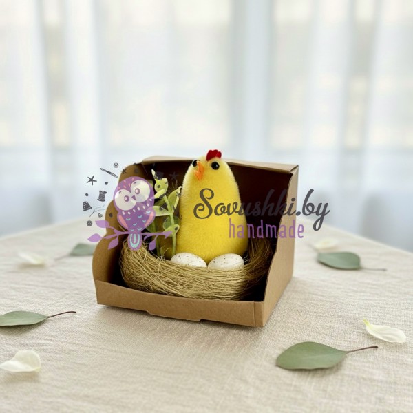 Пасхальный декор "Цыпленок в гнезде" (1 шт)