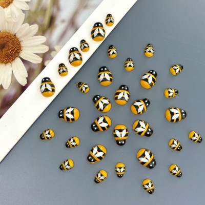 Декоративные деревянные пчелки для творчества — набор 20 шт.