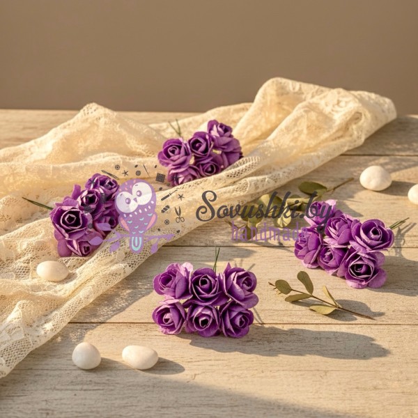 Бумажные розочки для творчества и декора (13 шт.)