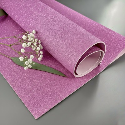 Иранский глиттерный фоамиран 60х70 см, розовый
