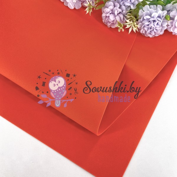 Китайский фоамиран 1 мм (60*70 см) томатный