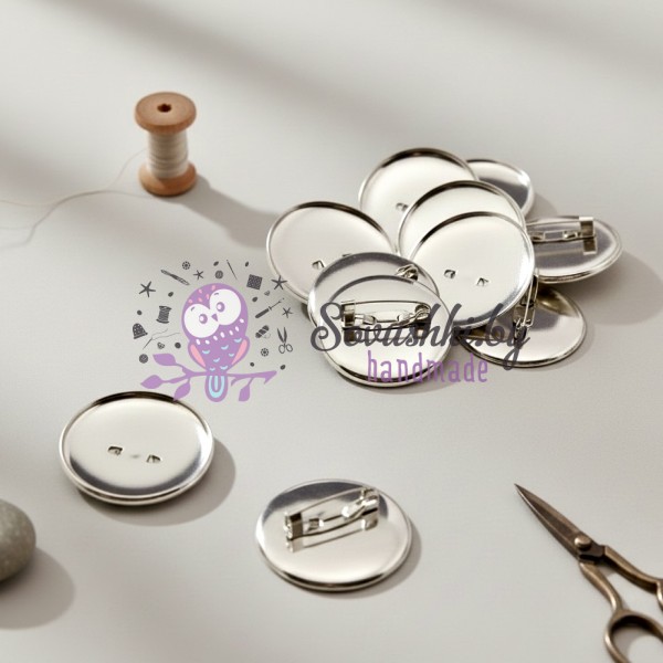 Заготовка для брошек с гнездом, серебро