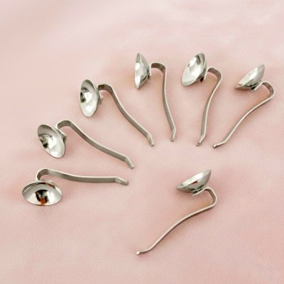 Основа-крючок для создания авторских резинок для волос, серебро (1 шт) Основа-крючок для создания авторских резинок для волос, серебро (1 шт)