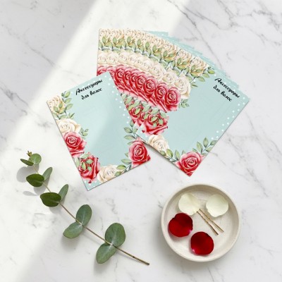 Карточки-держатели для аксессуаров "Розы" (10х14 см) - 11 шт