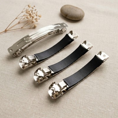 Основа для заколки автомат металл с ПВХ зажимом