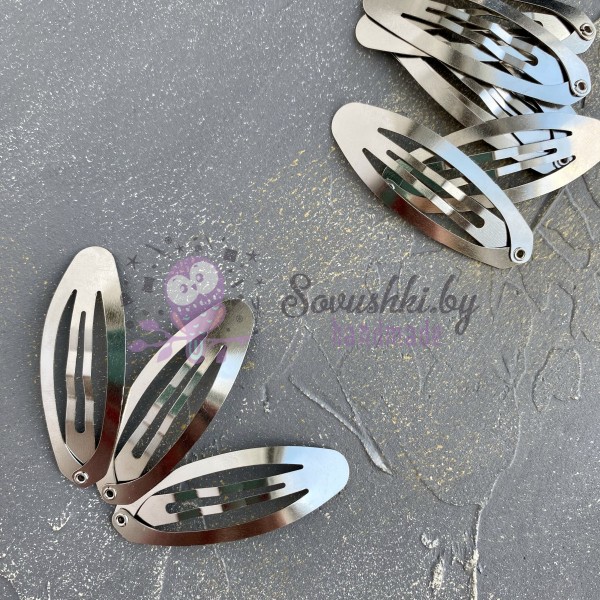 Основа для заколки клик-клак "Бочонок" металл