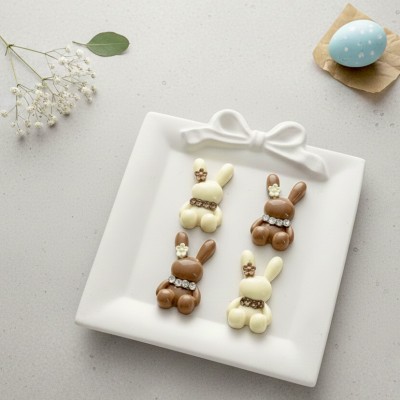 Кабошоны акриловые "Зайчики в стразах" для рукоделия и декора - набор 4 шт. Кабошоны акриловые "Зайчики в стразах" для рукоделия и декора - набор 4 шт.