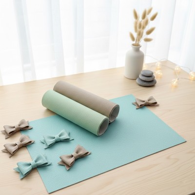 Кожзам однотонный матовый (зернистый) - набор 3 листа