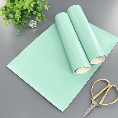 Кожзам однотонный гладкий светло-аквамариновый Кожзам однотонный гладкий светло-аквамариновый