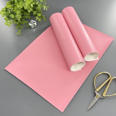 Кожзам однотонный гладкий розовый