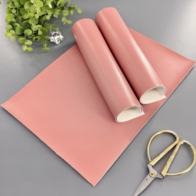 Кожзам однотонный гладкий розовый персик Кожзам однотонный гладкий розовый персик