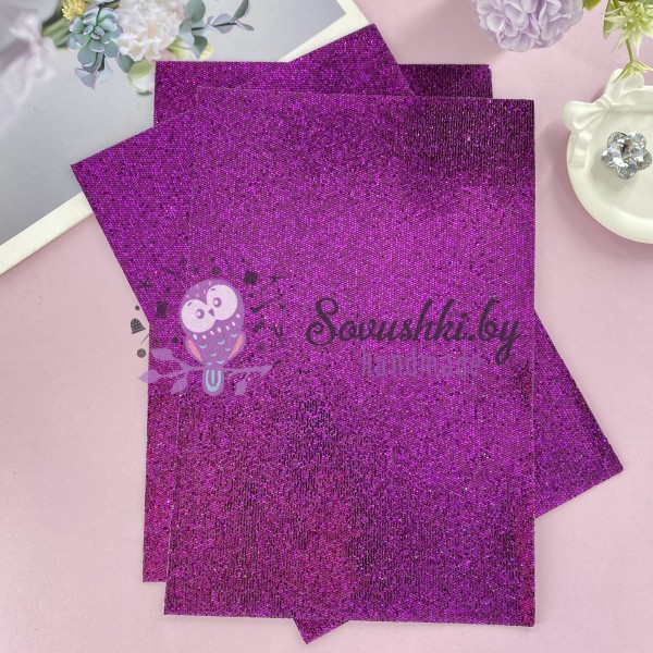 Кожзам "Соты", фиолетовый