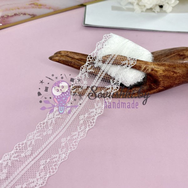 Кружево ажурное декоративное  4 см, молочное (1 м)