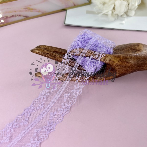 Кружево ажурное декоративное  4 см, сиреневое (1 м)