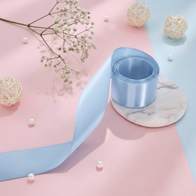 Атласная лента 2,5 см, светло-голубой (отрез 3,5 м )