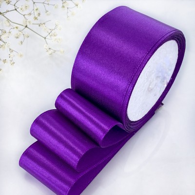 Атласная лента 4 см, темно-фиолетовый (220)
