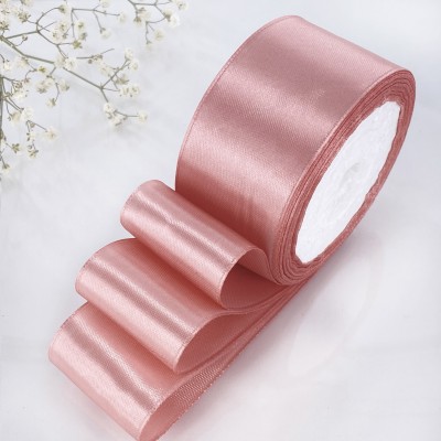 Атласная лента 4 см, пудрово-розовый (040)
