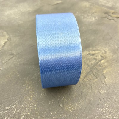Лента атласная 40 мм, темно-голубой