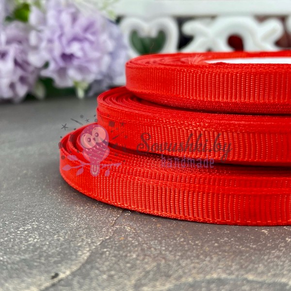 Лента репсовая 0,6 см, красный (111)