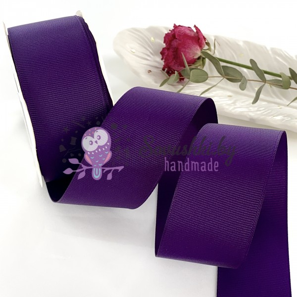 Лента репсовая 4 см, темно-сиреневый (430)