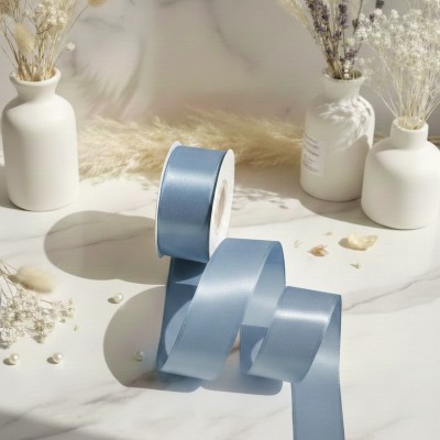 Сатиновая лента, стальной голубой