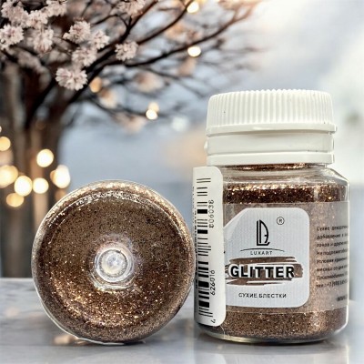 Глиттер (сухие блестки) LUXART LuxGlitter, бронза