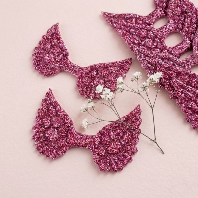 Декоративные патчи с блестками "Крылья" разноцветные №3 - набор 10 шт.