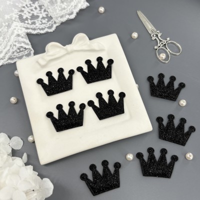 Глиттерные патчи-аппликации «Корона» — набор 8 шт. (3х2,5 см)