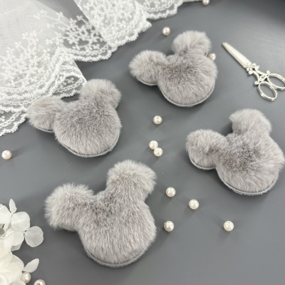 Меховые патчи для рукоделия «Микки» — набор 4 шт. (6х5 см) Меховые патчи для рукоделия «Микки» — набор 4 шт. (6х5 см)