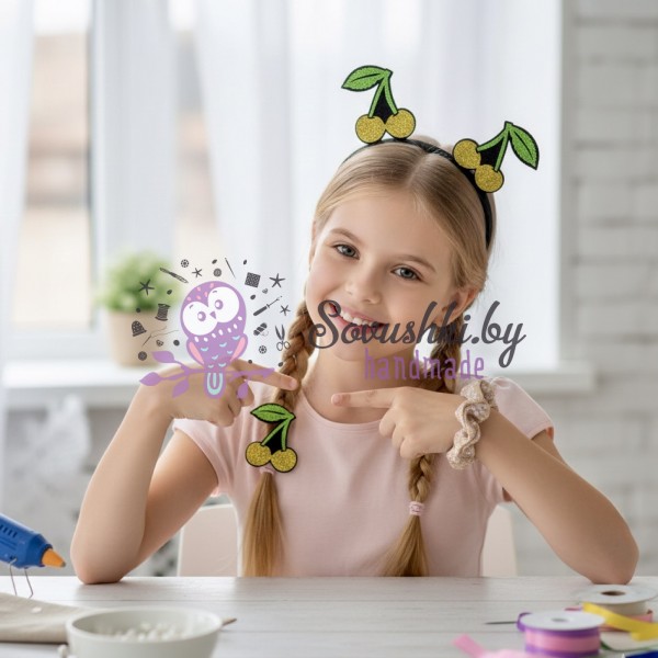 Набор декоративных элементов (патчи-вырубка) «Золотые Вишенки» — набор 12 шт