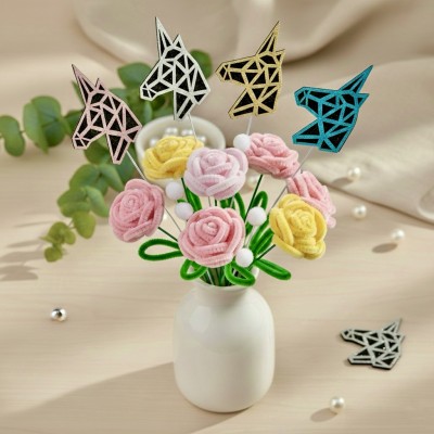 Декоративные элементы (патчи-вырубка) «Сказочный единорог» — набор 8 шт Декоративные элементы (патчи-вырубка) «Сказочный единорог» — набор 8 шт