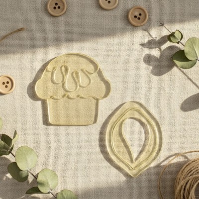 Прозрачные шаблоны для рукоделия: набор «Лимон и Кекс» (2 шт)