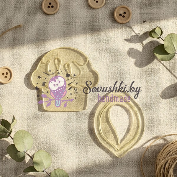 Прозрачные шаблоны для рукоделия: набор «Лимон и Кекс» (2 шт)