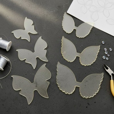 Прозрачные шаблоны для рукоделия: набор «Бабочки и Крылья» (6 шт) Прозрачные шаблоны для рукоделия: набор «Бабочки и Крылья» (6 шт)