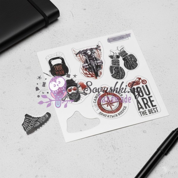 Чипборд для скрапбукинга "STRONG MAN"