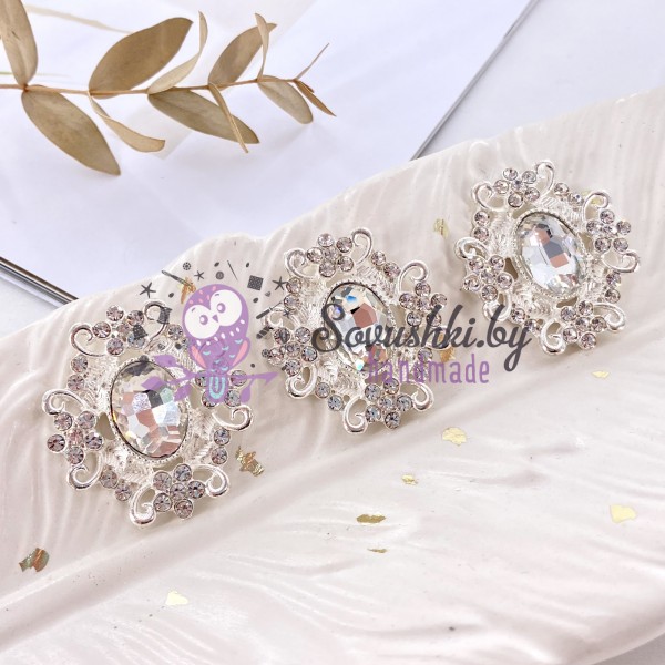 Серединка ювелирная "Fleur de lis", серебро