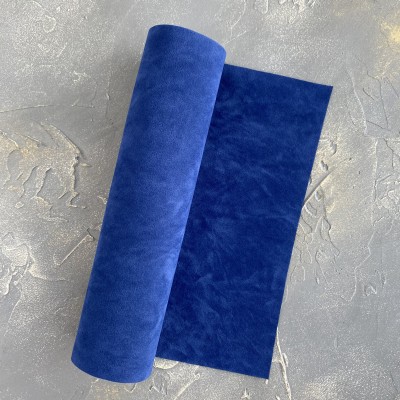 Замша искусственная двухсторонняя, темно-синий (4)