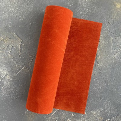 Замша искусственная двухсторонняя, морковный